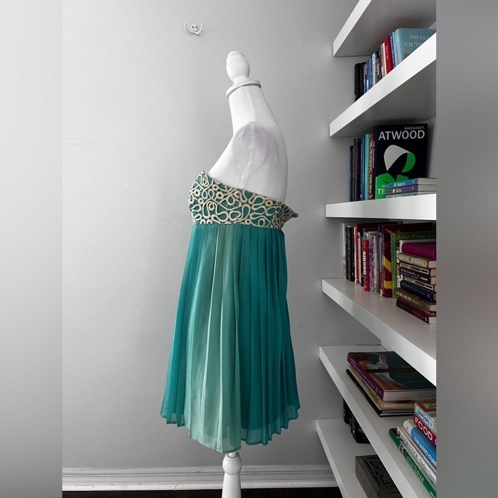 Lilly Pulitzer Jillie Night Out dress Chic Strapless Jewel Silk Gold Empire Sz 2 - Picture 7 of 16